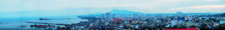 SRIRACHA THAILAND - November 13 : Sriracha city Panorama view on November 13, 2012 in Sriracha, Chonburi, Thailandのeditorial素材