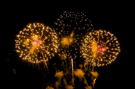 Colorful fireworks,A fireworks display against the night skyの写真素材