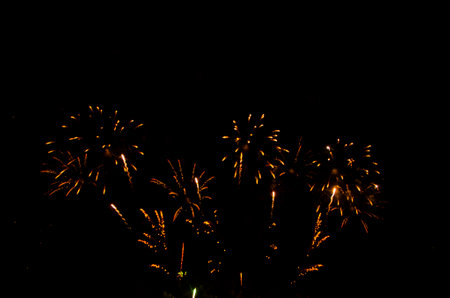 abstract blur Fireworks light, beautiful colorful fireworks display on celebration night,の写真素材