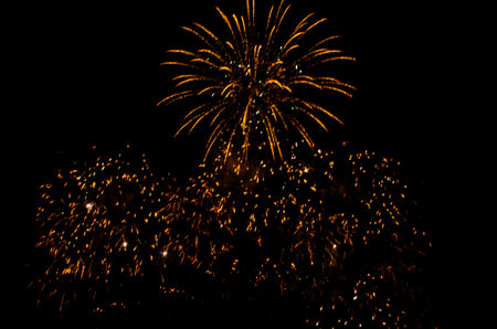abstract blur Fireworks light, beautiful colorful fireworks display on celebration night,の写真素材