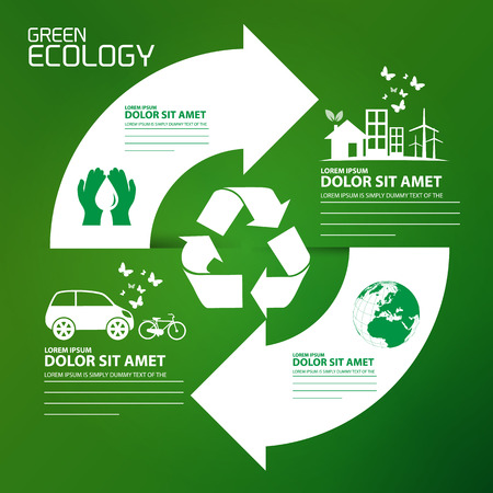 green infographicのイラスト素材
