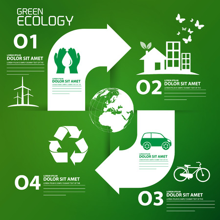 green infographicのイラスト素材