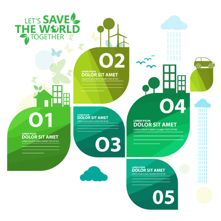 green infographicのイラスト素材