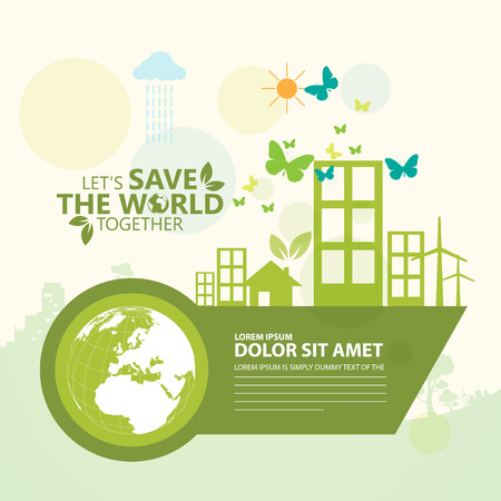 ecology infographicのイラスト素材