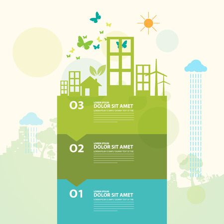 ecology infographicのイラスト素材