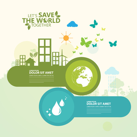 ecology infographicのイラスト素材