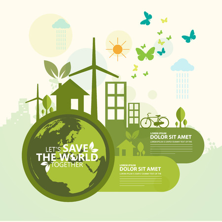 ecology infographicのイラスト素材