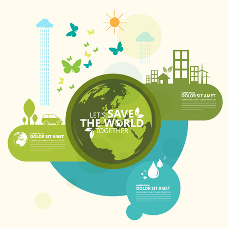 ecology infographicのイラスト素材