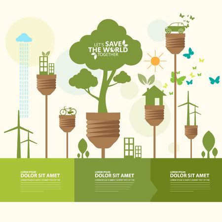 ecology infographicのイラスト素材