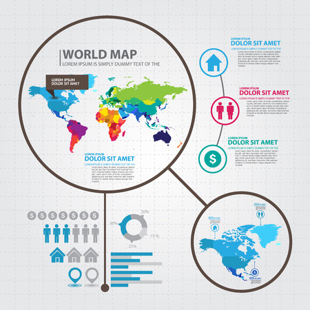 map infographicのイラスト素材