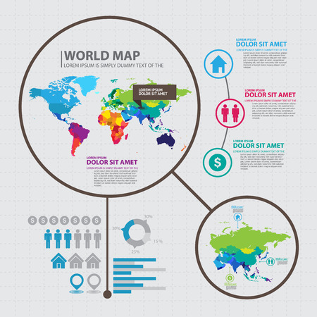 map infographicのイラスト素材
