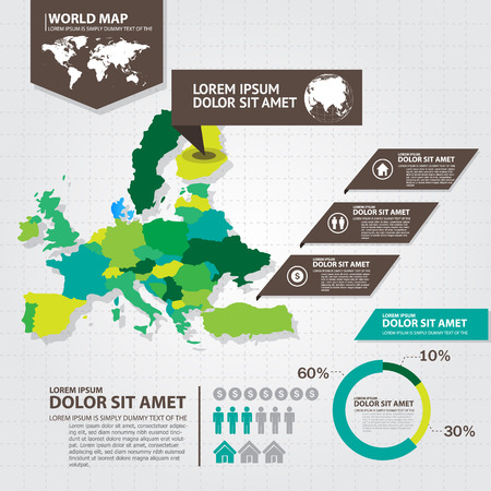 map infographicのイラスト素材
