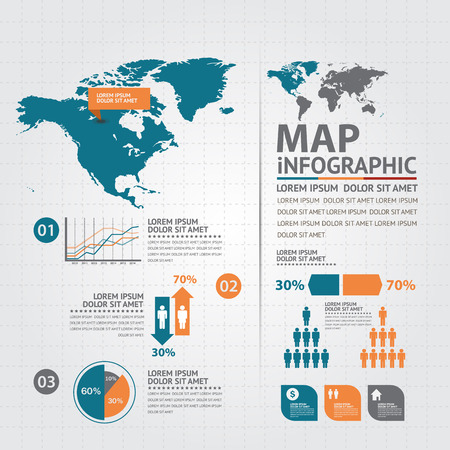 map infographicのイラスト素材
