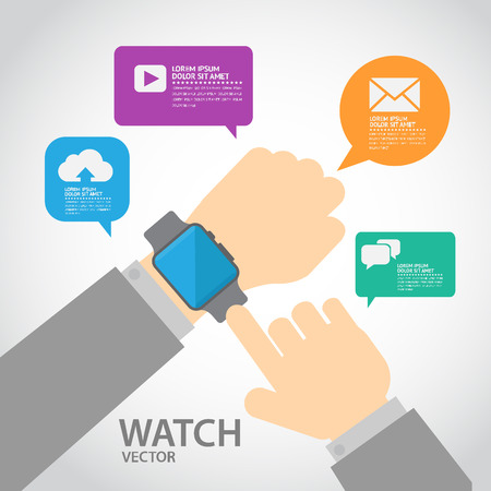Smart watchのイラスト素材