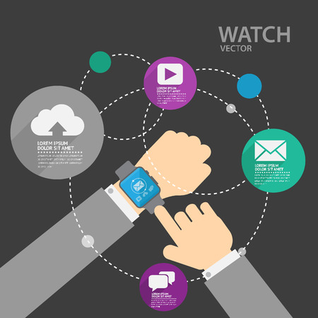 Smart watchのイラスト素材