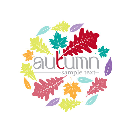 Autumn leaves designのイラスト素材