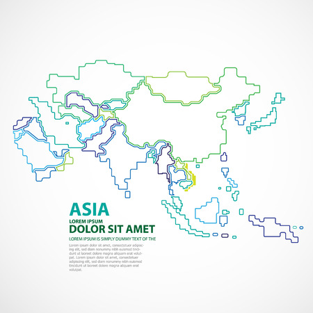 ASIA MAPのイラスト素材