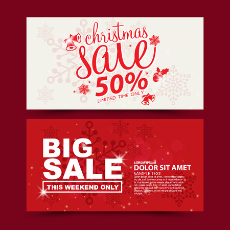 Christmas sale design templateのイラスト素材