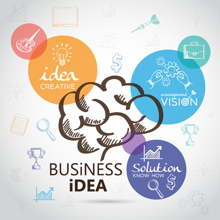 infographics vector brain designのイラスト素材