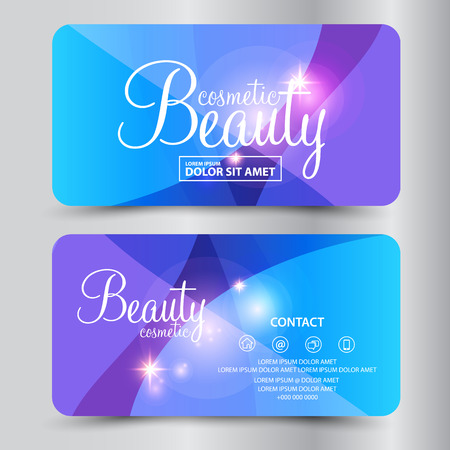 beauty cosmetics card vectorのイラスト素材