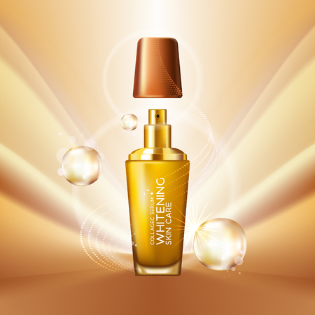 Collagen Serum Background Concept Skin Care Cosmeticのイラスト素材