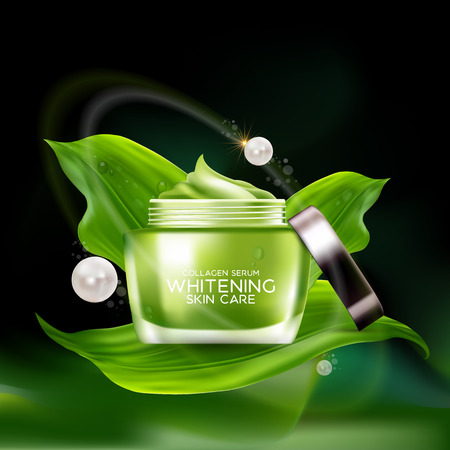 Collagen and Serum Concept Cosmetic for Skin.のイラスト素材