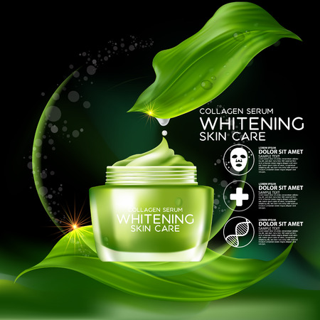 Collagen and Serum Concept Cosmetic for Skin.のイラスト素材