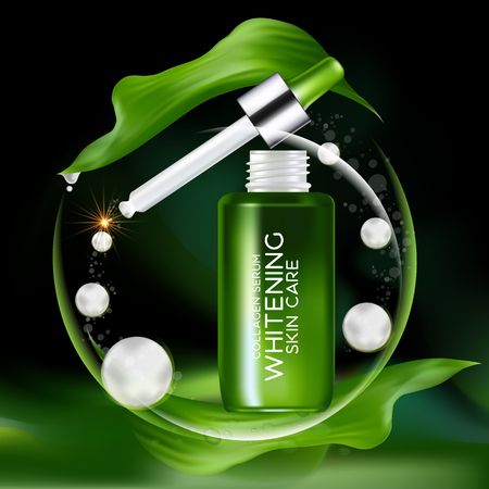 Collagen and Serum Concept Cosmetic for Skin.のイラスト素材