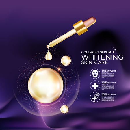 Collagen Serum Background Concept Skin Care Cosmeticのイラスト素材