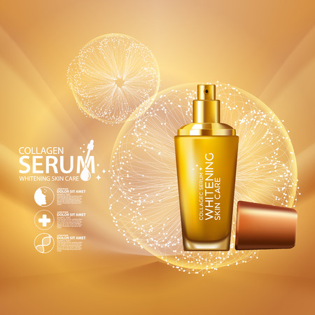 Collagen Serum Background Concept Skin Care Cosmeticのイラスト素材