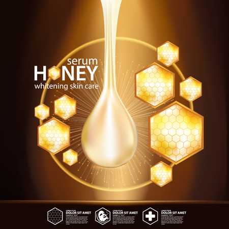 Honey Serum Background Concept Skin Care Cosmeticのイラスト素材