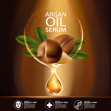 argan oil Serum Skin Care Cosmetic.のイラスト素材