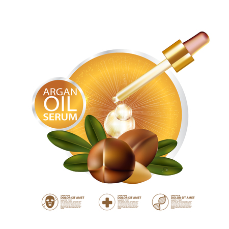 argan oil Serum Skin Care Cosmetic.のイラスト素材