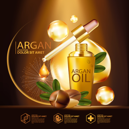 argan oil Serum Skin Care Cosmetic.のイラスト素材