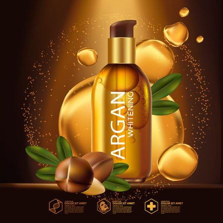 argan oil Serum Skin Care Cosmetic.のイラスト素材