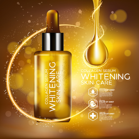 Collagen Serum Background Concept Skin Care Cosmeticのイラスト素材