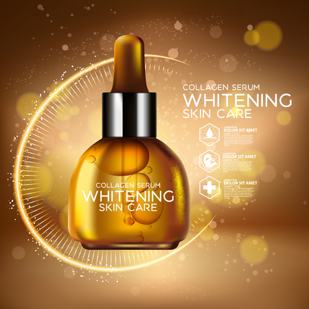 Collagen Serum Background Concept Skin Care Cosmeticのイラスト素材