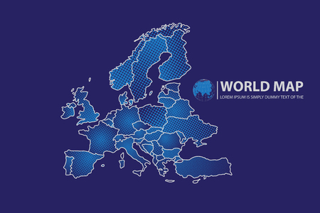 Europe map Map design.のイラスト素材