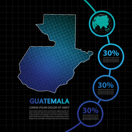 Guatemala map infographic design templateのイラスト素材