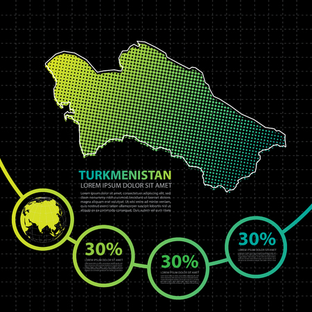 Tajikistan map infographic design templateのイラスト素材