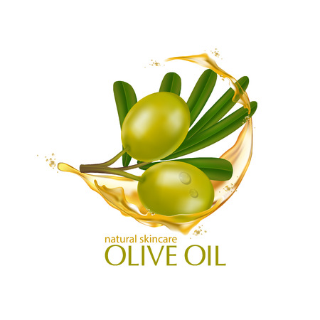 Olive oil organics natural skin care cosmetic.のイラスト素材