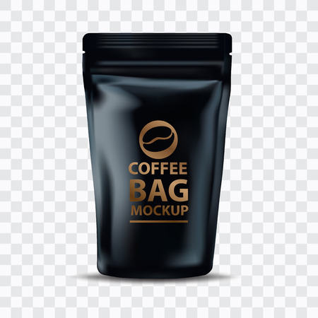 Coffee Bag Mockup Packaging Isolated illustration.のイラスト素材