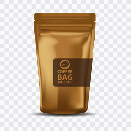 Coffee Bag Mockup Packaging Isolated illustration.のイラスト素材