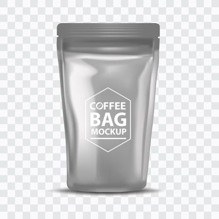Coffee Bag Mockup Packaging Isolated illustration.のイラスト素材