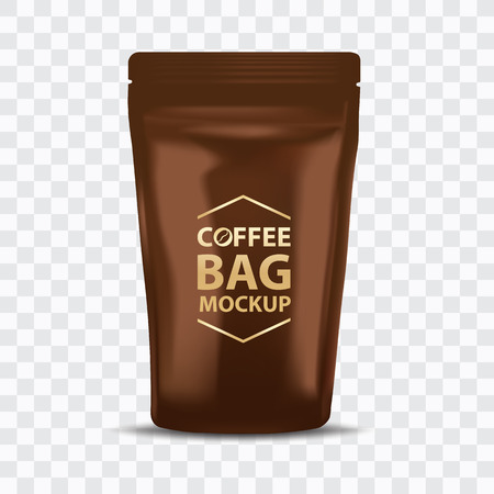 Coffee Bag Mockup Packaging Isolated illustration.のイラスト素材