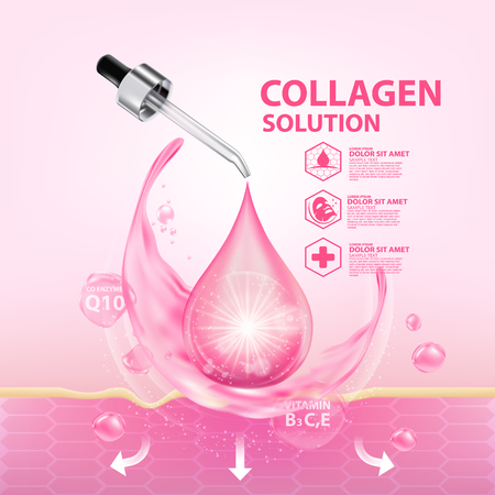 Collagen Serum Skin Care Cosmeticのイラスト素材