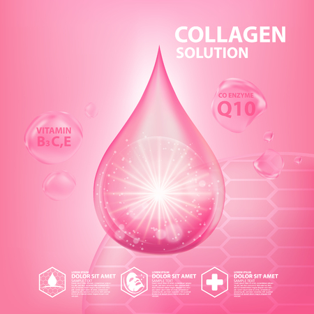 Collagen Serum Skin Care Cosmeticのイラスト素材