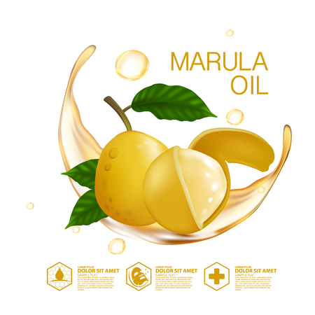 Face Skin Care Marula Organic Serumのイラスト素材
