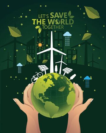 Environment  Let's Save the World Togetherのイラスト素材