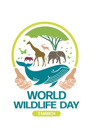 World Wildlife Day design template, March 3のイラスト素材
